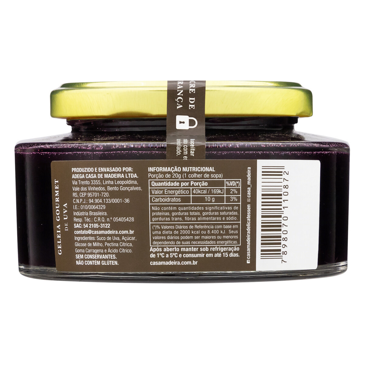 Geleia De Uva Com Pimenta - Casa Da Serra - 300g