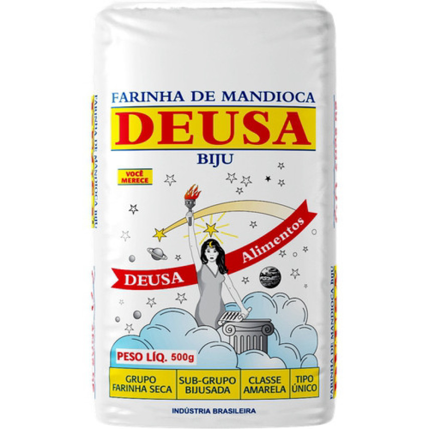 Farinha De Mandioca Biju Deusa 500g Farináceo Grão And Cereal 