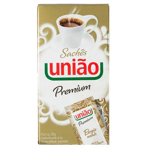 Açúcar Premium saches UNIÃO 200g