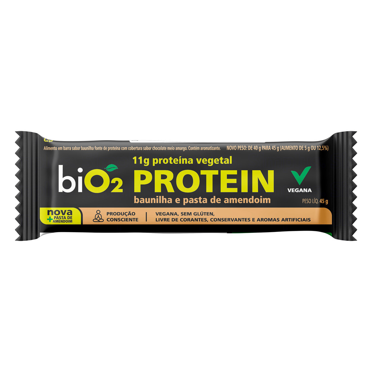 Barrinha Proteína De Baunilha E Pasta De Amendoim Bio2 45g 6150