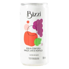 Água com Gás Sabor Uva e Hortelã BIZZI- 269ml