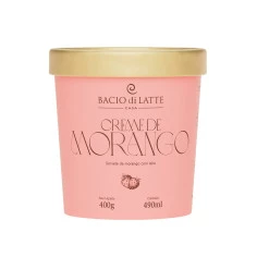 Sorvete Creme de Morango BACIO DI LATTE 490ml