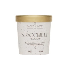 Sorvete Stracciatella Flocos BACIO DI LATTE 490ml