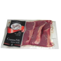 Contra Filé Sirloin Steak em Bifes BASSI 450g