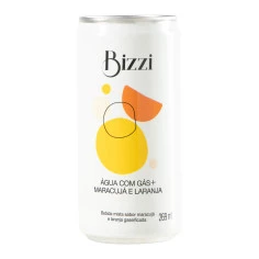 Água com Gás Sabor Maracujá e Laranja BIZZA - 269ml