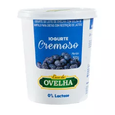 Iogurte Cremoso de Mirtilo Light CASA DA OVELHA 500g 