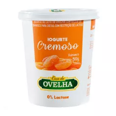 Iogurte Cremoso de Damasco Light CASA DA OVELHA 500g 